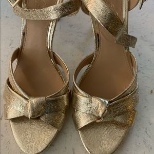 Gold shoes